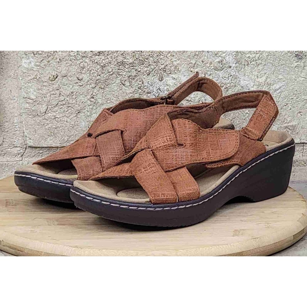 Clarks Merliah Echo Leather Slide Sandal Size 8